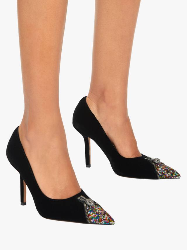 Туфли-лодочки на шпильке с застёжкой-молнией Kurt Geiger London, Black/Multi — фото 2
