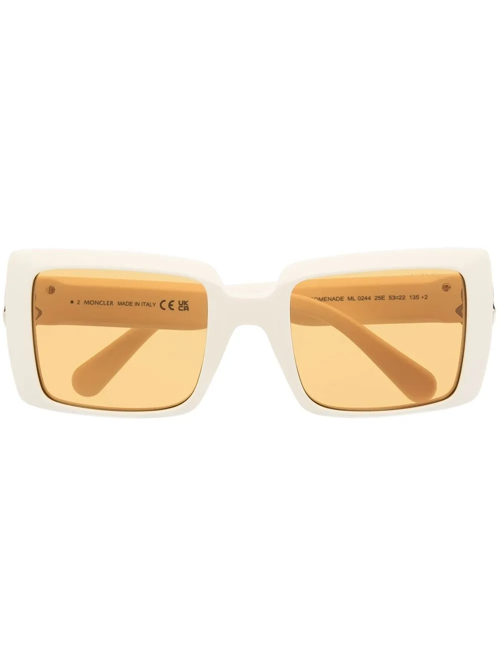 

Солнцезащитные очки в массивной квадратной оправе Moncler Eyewear, нейтральный
