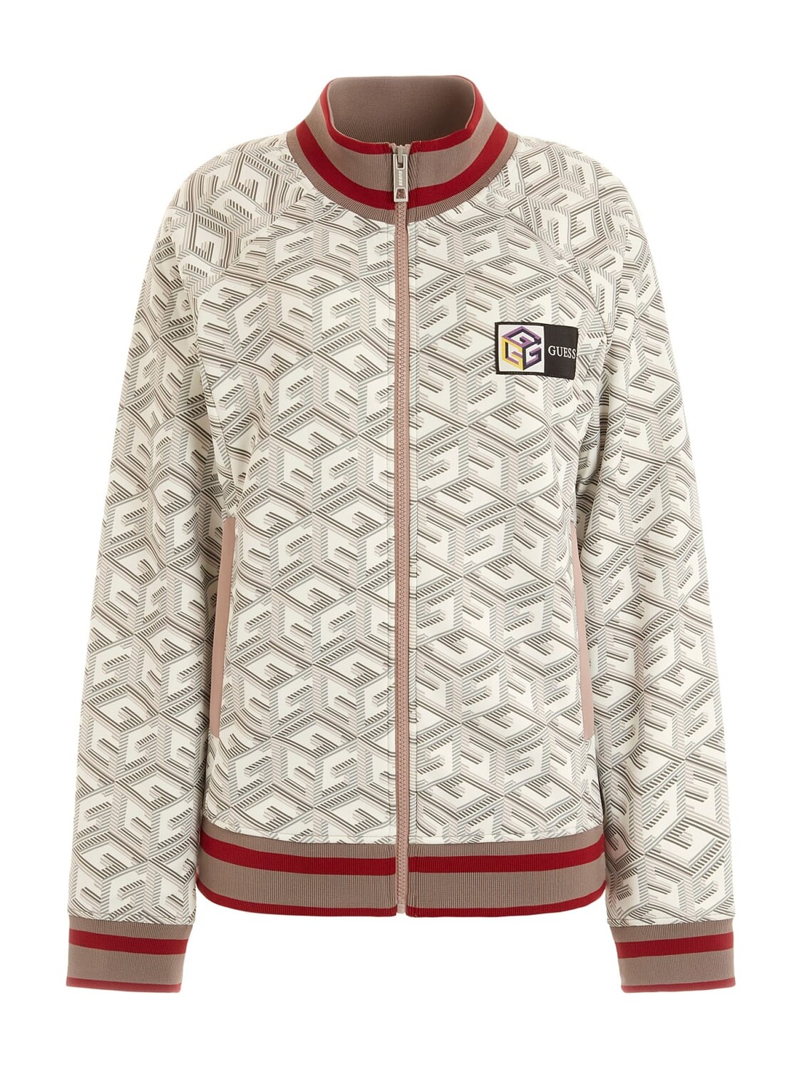 

Спортивный топ Guess MACRO GCUBE FULL ZIP, серый