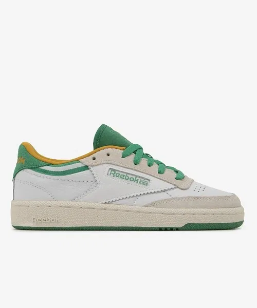 Унисекс кроссовки из натуральной кожи Reebok Club C 85 зелёные