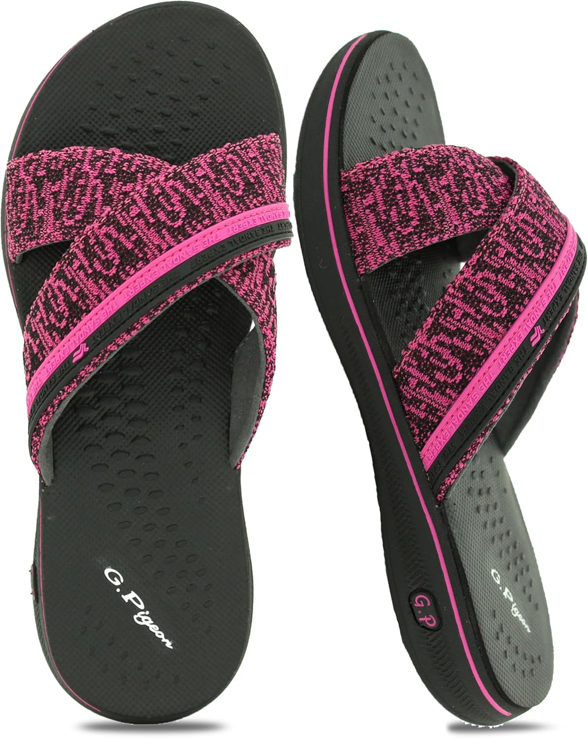 

Сандалии Gold Pigeon EVA с амортизирующей подошвой против усталости, унисекс, с регулируемыми ремешками Gold Pigeon Shoes, фуксия