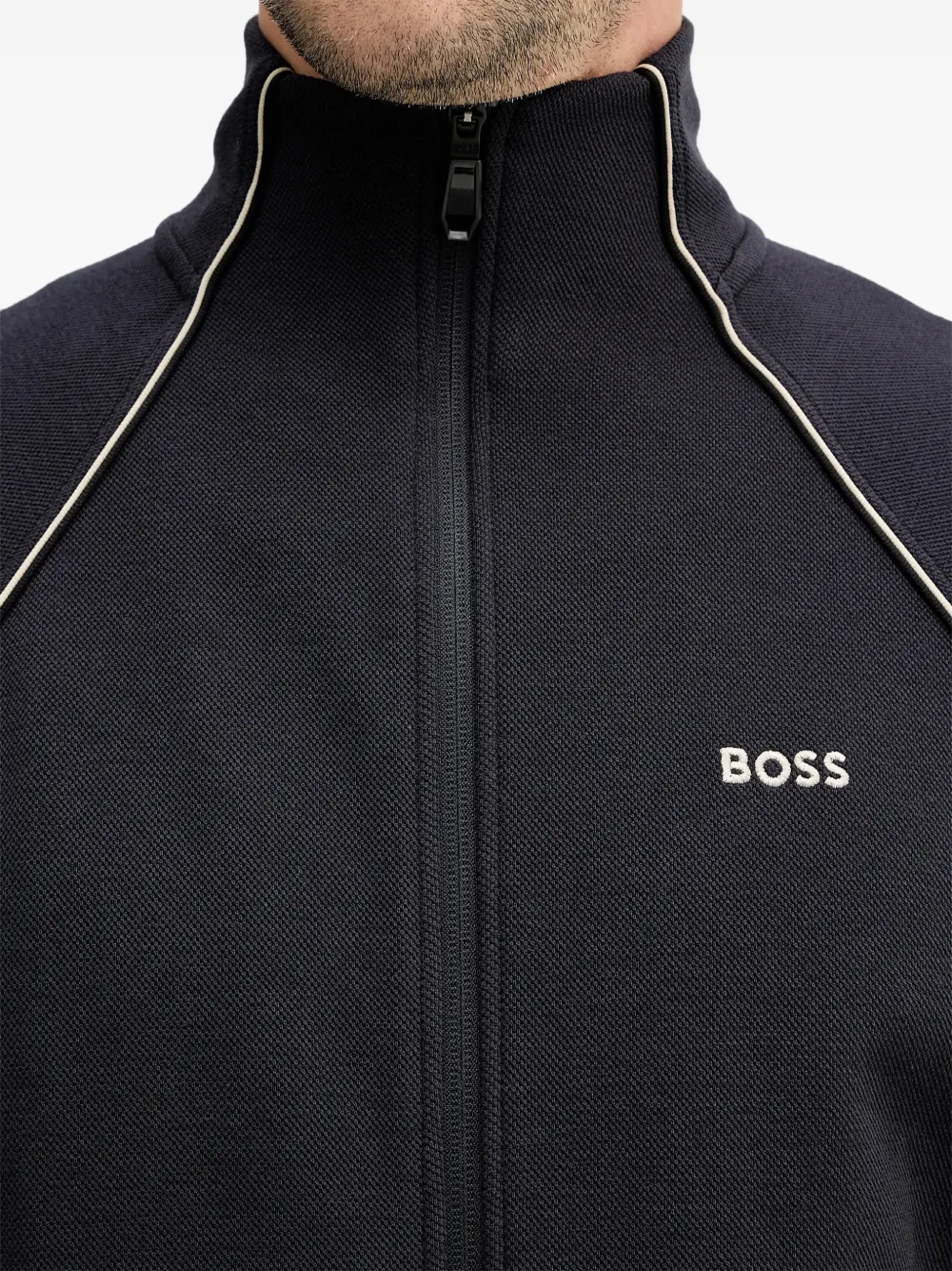Спортивный костюм с вышитым логотипом Boss, синий — фото 4