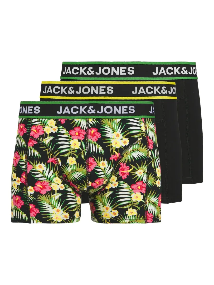 

Сундук Jack & Jones "JACPINK FLOWERS TRUNKS 3 PACK SN" (упаковка, 3 шт.), черный