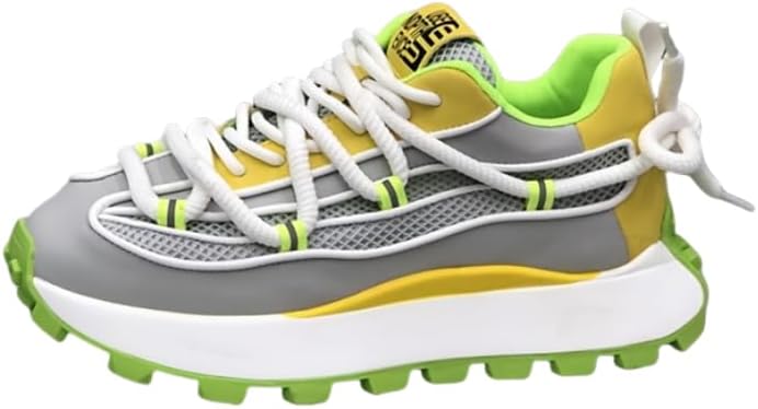 

Мужские модные платформенные кроссовки с цветными блоками - летние дышащие повседневные обувь для прогулок на улице, путешествий и пробежек Azttoztto