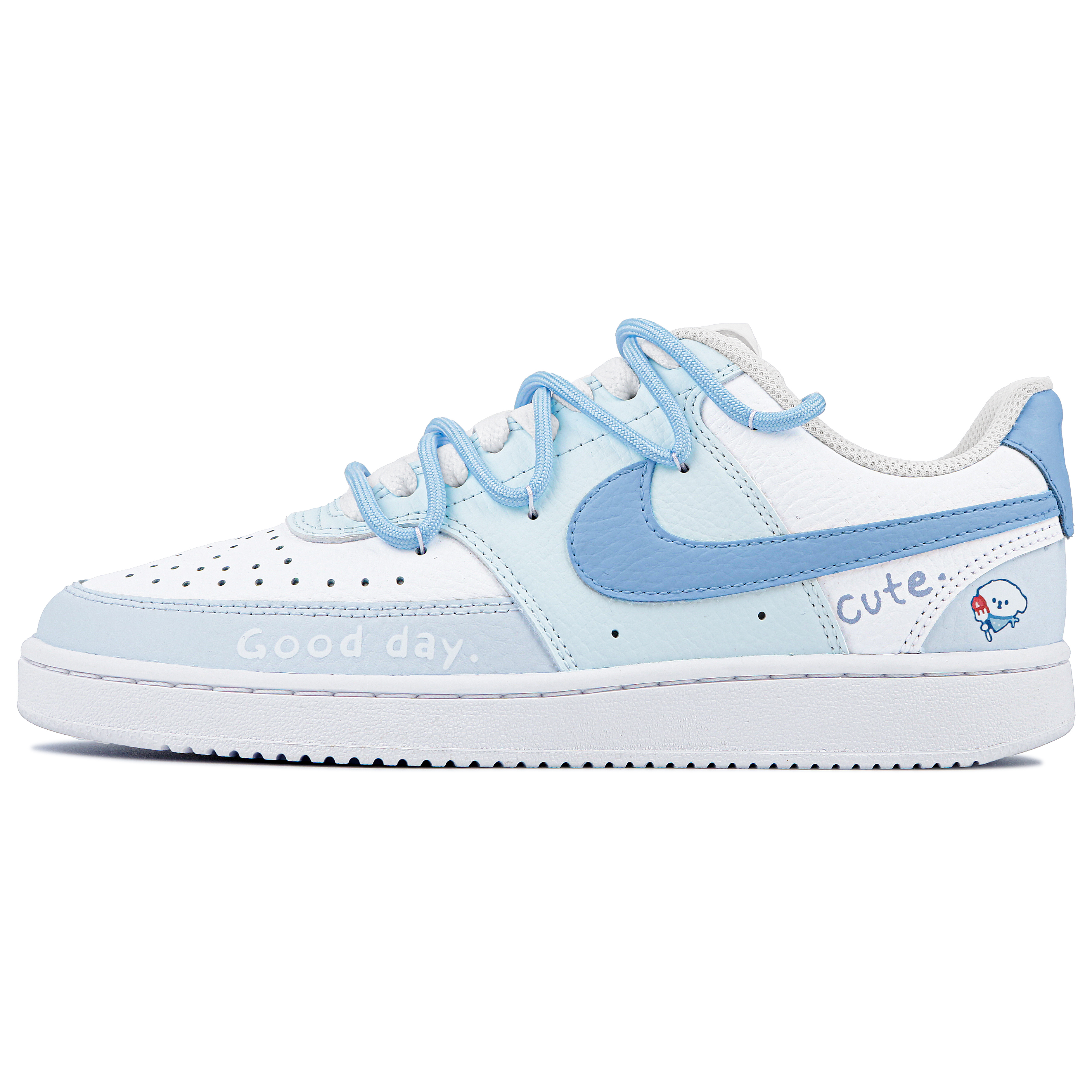 

Кроссовки Nike Court Vision 1 Skateboarding Shoes Women's Low-top White/blue, белый