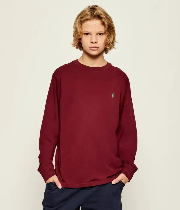 Лонгслив regular fit Polo Ralph Lauren, бордовый