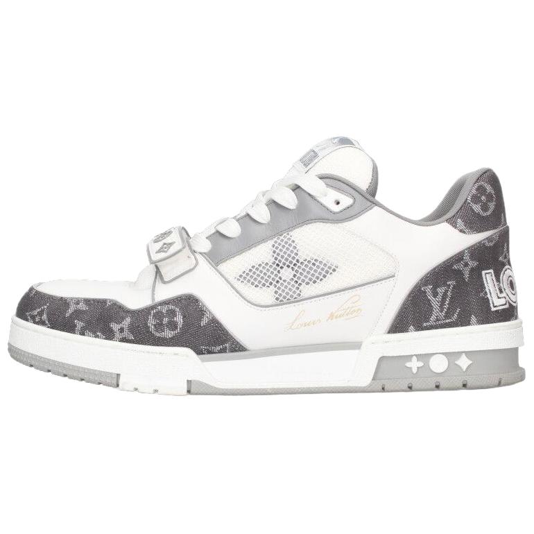 

LOUIS VUITTON Кроссовки для скейтбординга Trainer Low-Top, мужские, белые, черные