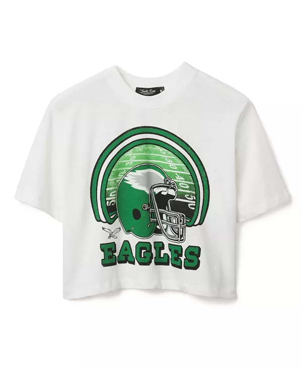 

Женская футболка с высоким воротником NFL Philadelphia Eagles Game Time Junk Food Clothing, белый