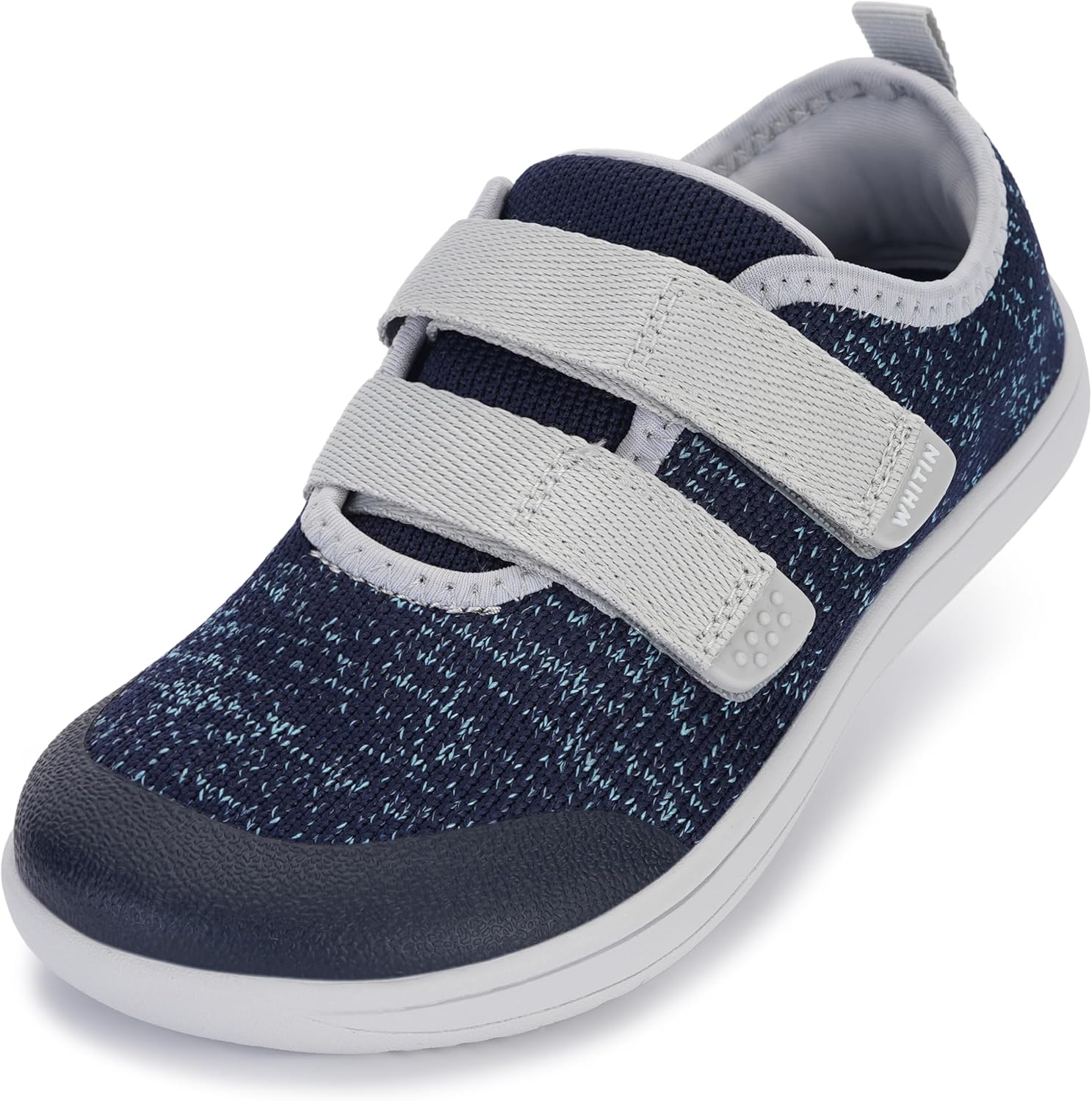 

Детские кроссовки WHITIN для малышей/детей младшего возраста с широкой колодкой, Минималистичные кроссовки для мальчиков/девочек, Подошва без перепада высоты, Натуральные материалы, учитывающие рост ребенка, серый