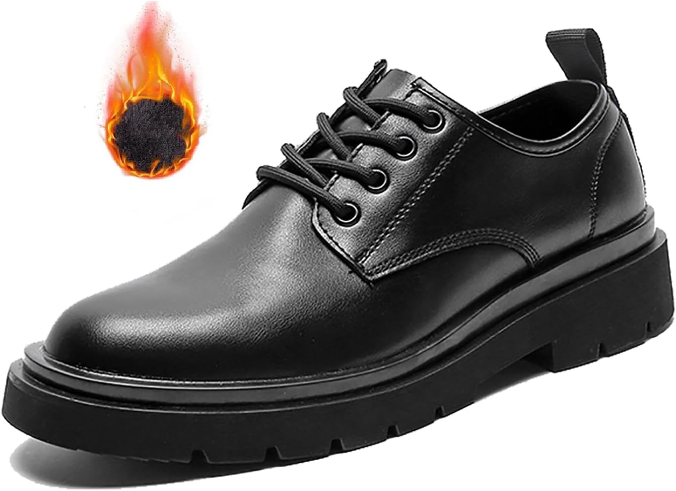 

Мужские кожаные ретро-оксфорды на платформе, классические с шнуровкой, с круглым носком, противоскользящей подошвой, деловые туфли с удобным устойчивым каблуком, формальные дерби Egebs, черный