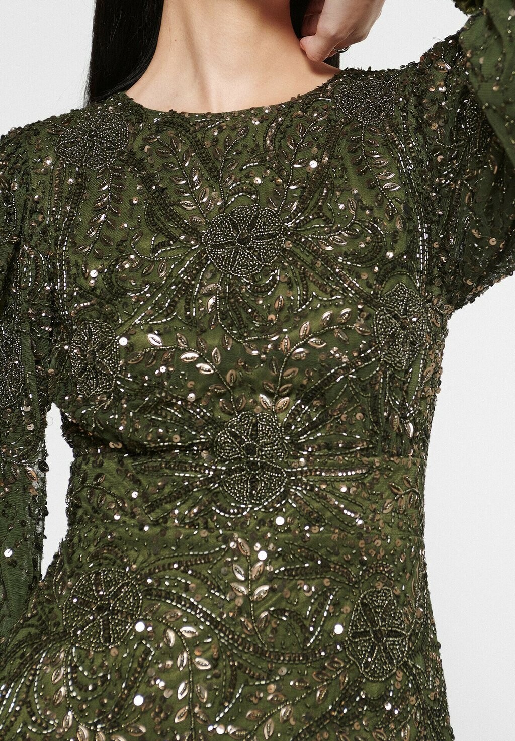 

Одежда для особых случаев EMBELLISHED SEQUINS Maryisa, хаки