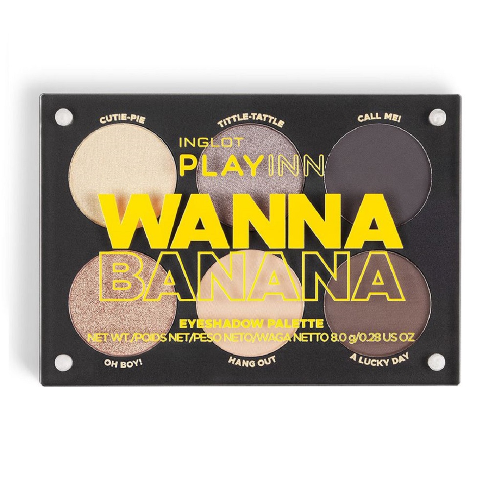 

Палитра теней для век wanna banana eye shadow palette Inglot, вес 8 гр.