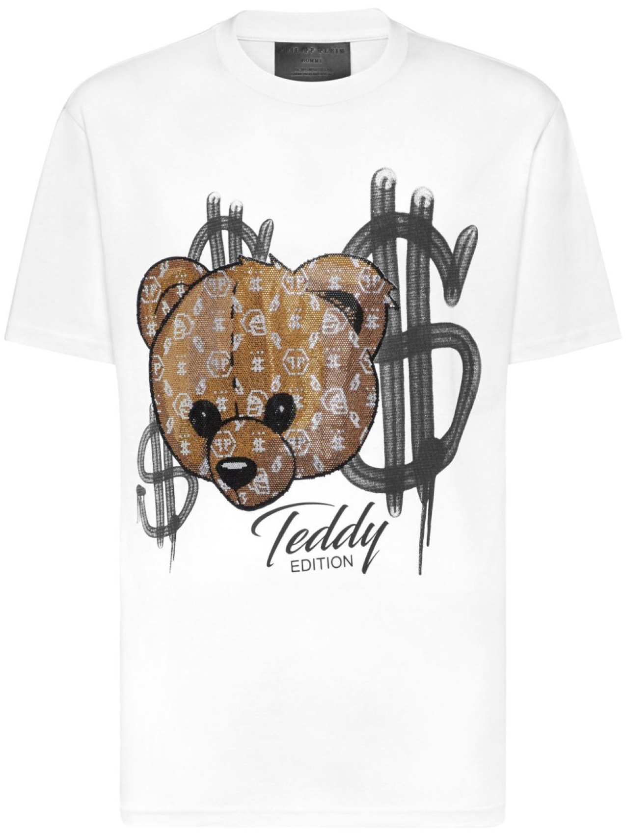 

Philipp Plein футболка с принтом Teddy Bear, белый