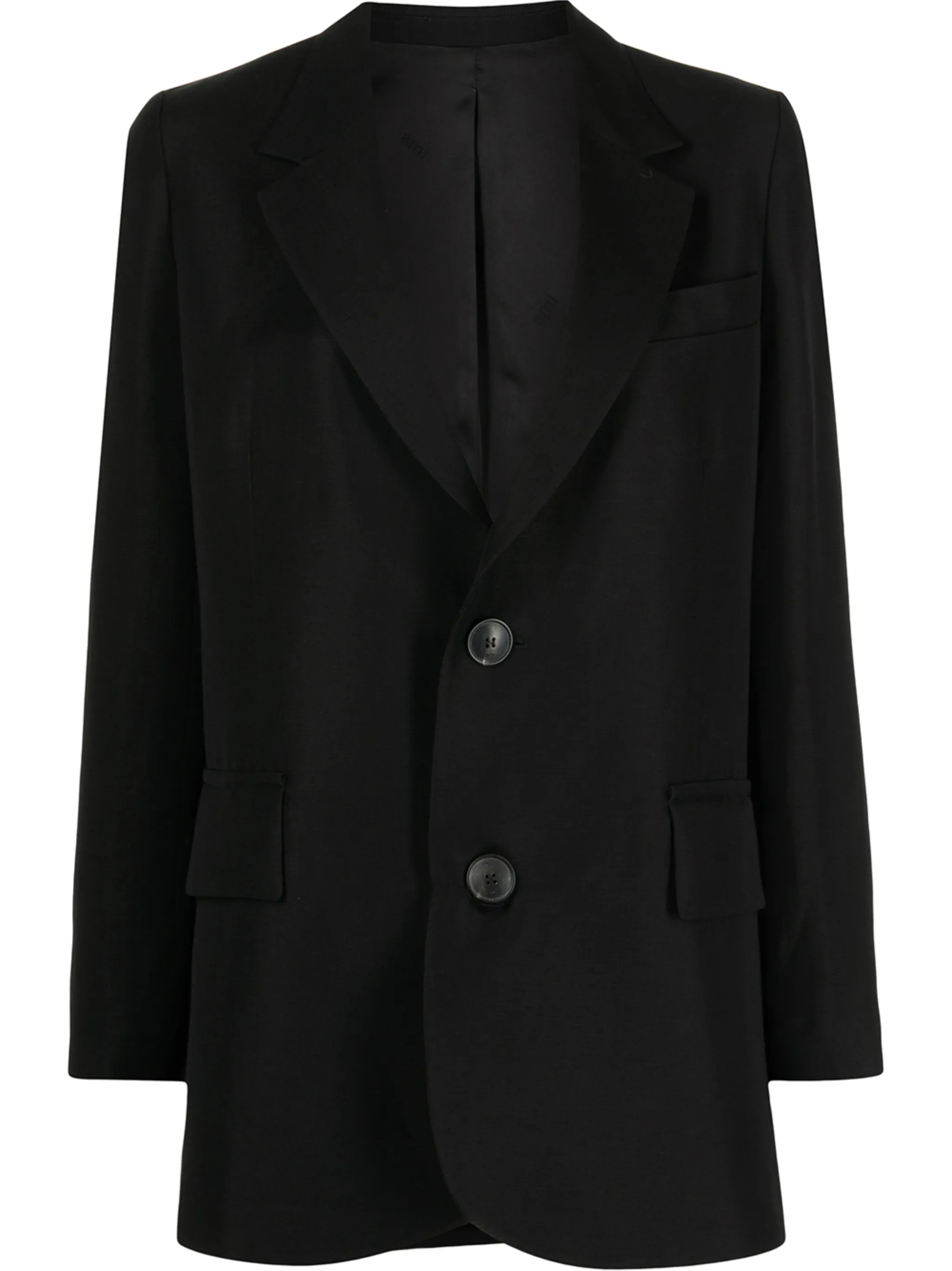 

Однобортный блейзер Ami Paris, черный