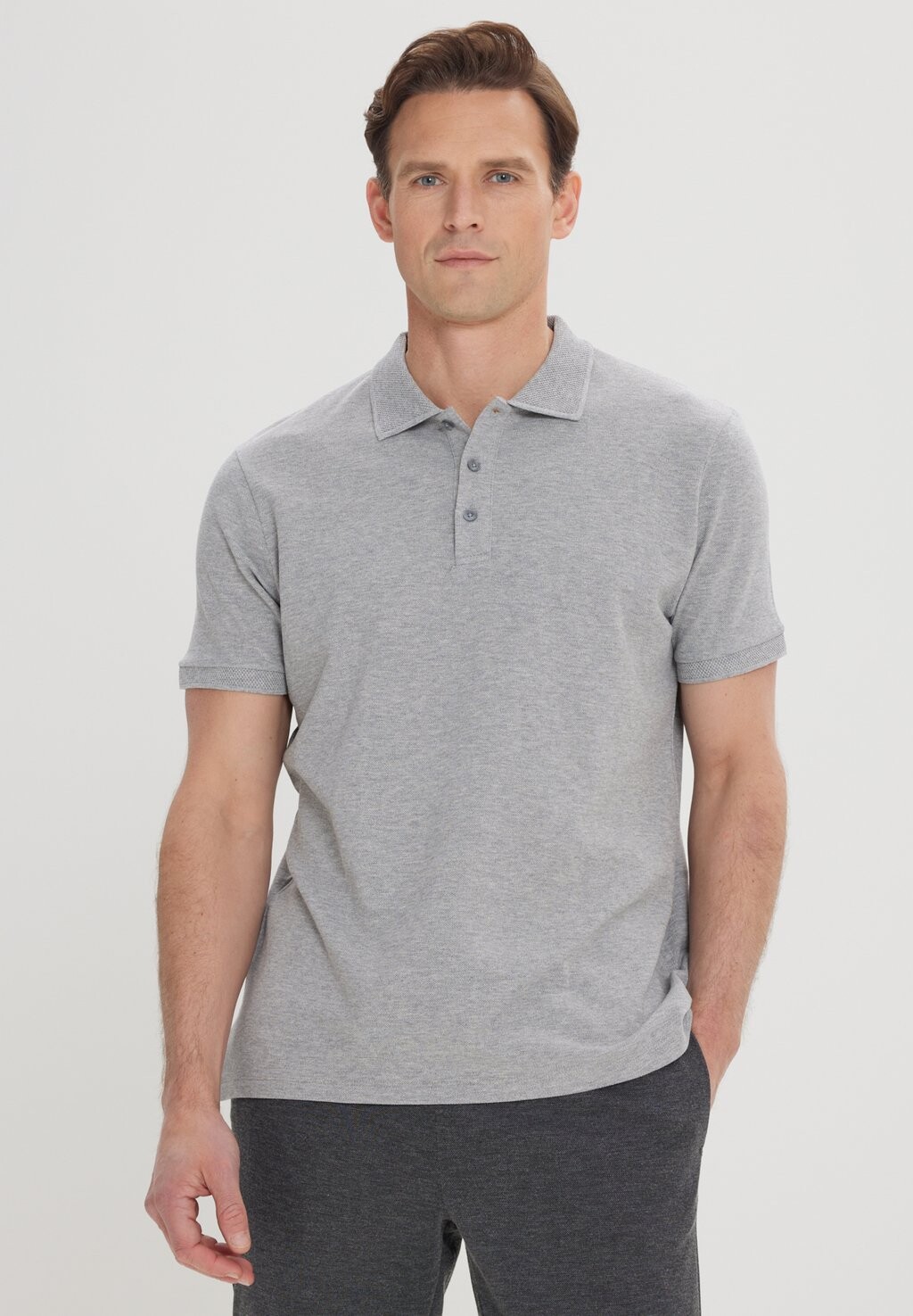 

Рубашка поло SLIM FIT AC&CO / ALTINYILDIZ CLASSICS, серый