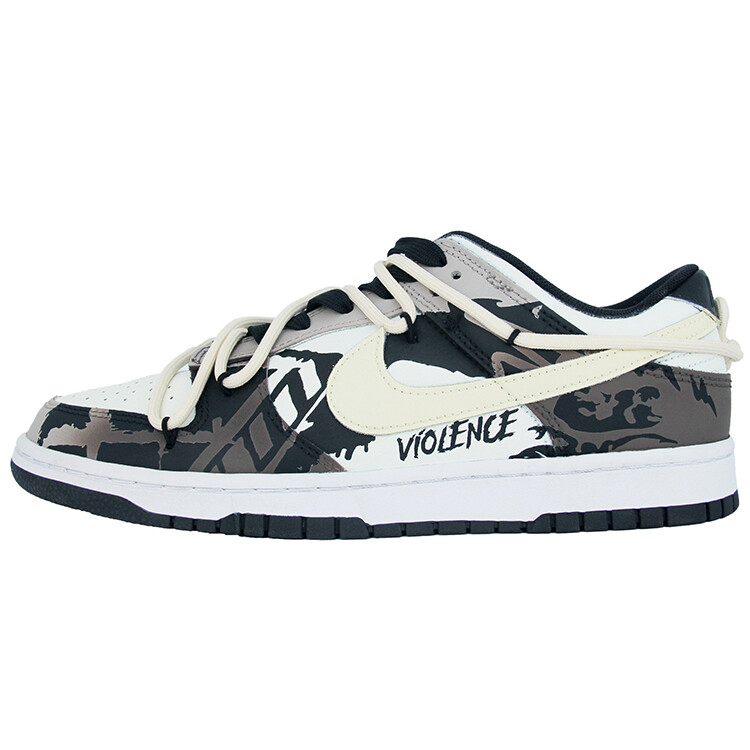 

Кроссовки Nike Dunk Skateboarding Shoes Men Low-top Brown/Yellow, синий