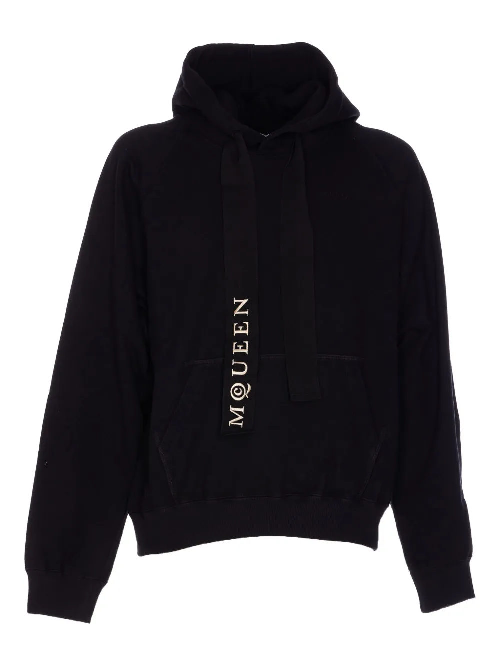 

Худи с карманом-муфтой и логотипом Alexander McQueen, черный