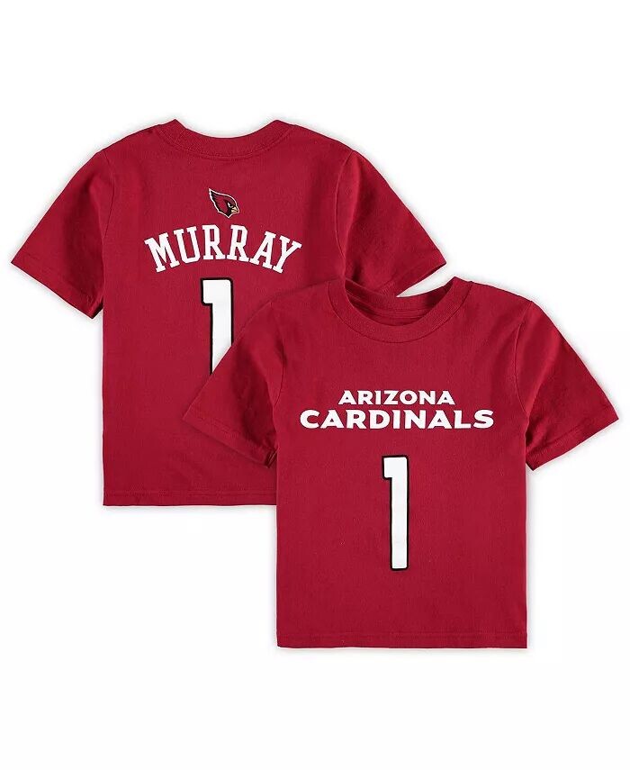 

Футболка с именем и номером игрока Kyler Murray Cardinal Arizona Cardinals Mainliner для девочек и мальчиков дошкольного возраста Outerstuff