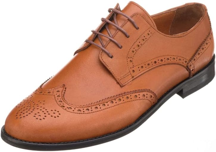 

Мужские кожаные туфли DALGALA Tabac большого размера, ручной работы, с крыльями, классические мужские туфли на шнуровке, черный