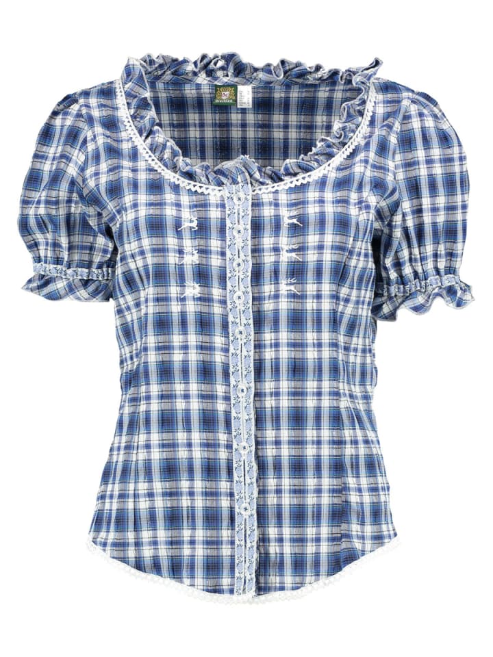 

Традиционная блузка Playap василькового цвета OS-Trachten