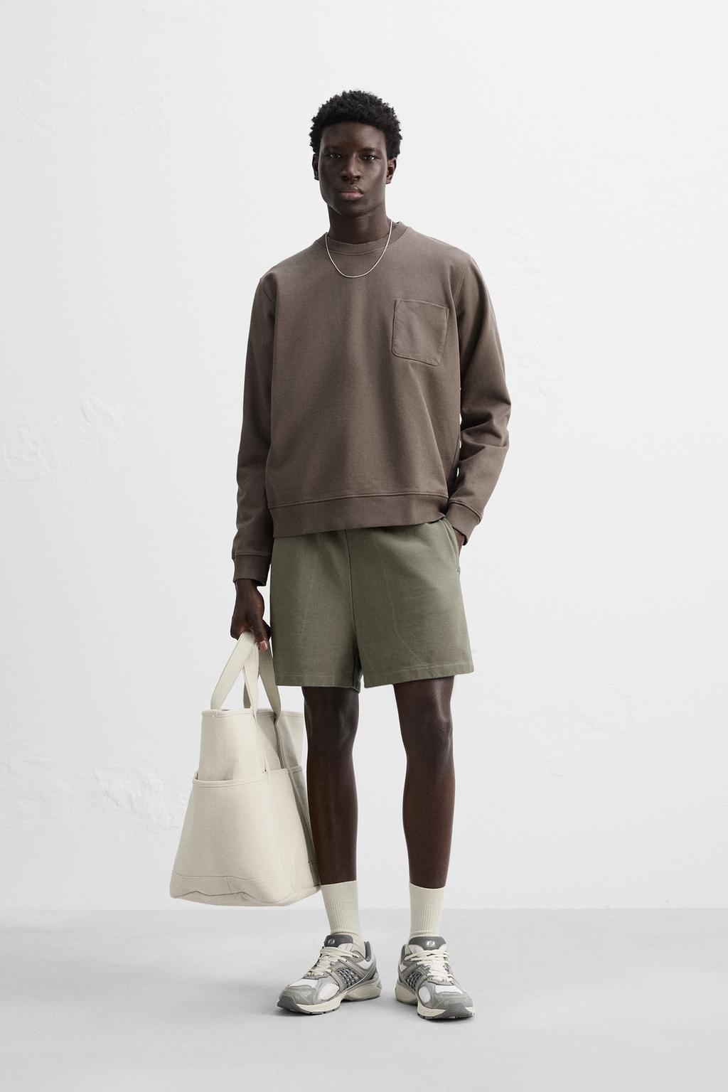 

Шорты-бермуды для бега трусцой обычного покроя ZARA, цвет mid khaki