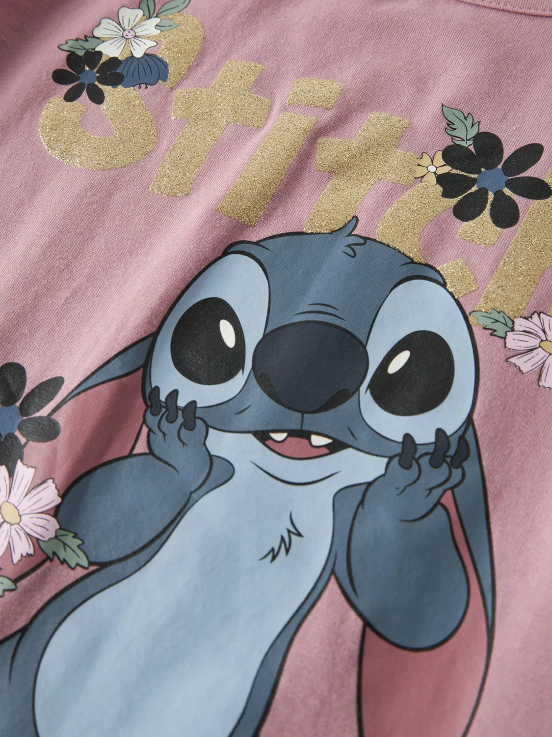 Футболка Name It NMFJina Stitch сиреневого цвета — фото 3