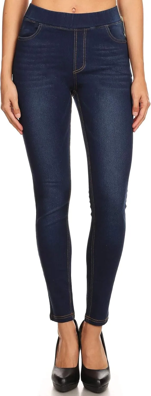 

Женские джинсы-джеггинсы Stretch Pull-On Skinny Ripped Distressed Denim Regular-Plus Size Jvini