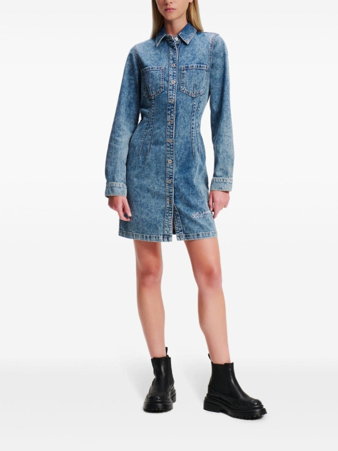 

Karl Lagerfeld Jeans платье с длинными рукавами, синий