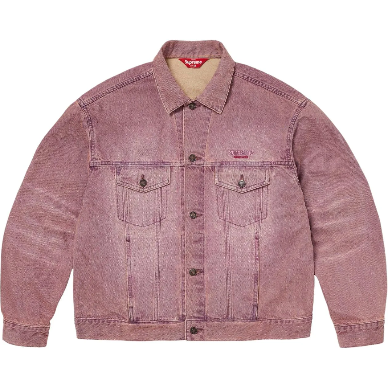 Джинсовая куртка-косуха унисекс Supreme, Overdyed Purple