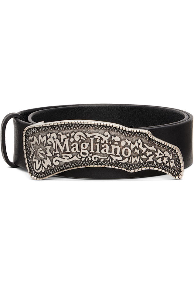 

Расплавленный ковбойский пояс Magliano, черный