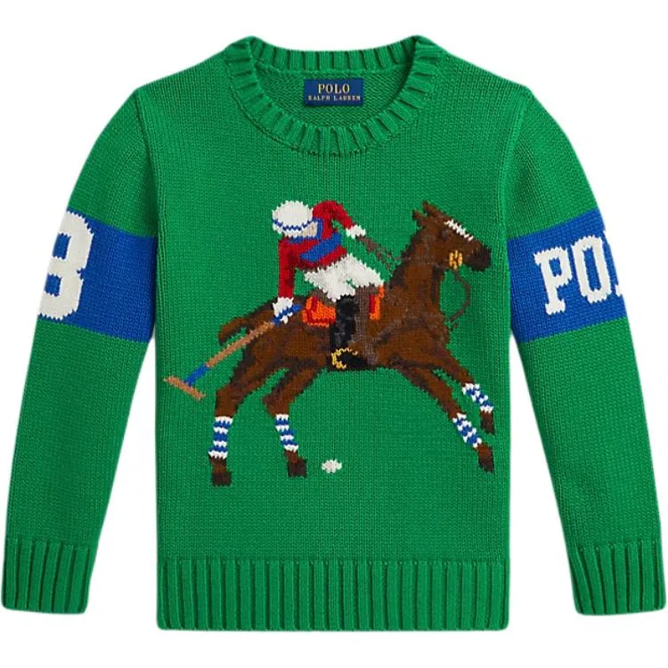 Свитер зеленый мультиколор Polo Ralph Lauren для детей 3-7 лет