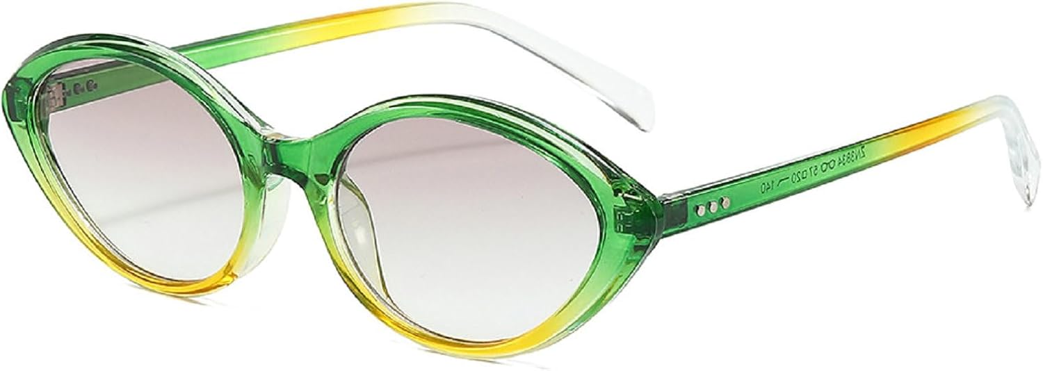 

Винтажные овальные солнцезащитные очки для женщин, модные ретро-очки «кошачий глаз», стильные дизайнерские солнцезащитные очки с защитой от УФ-излучения UV400, женский солнцезащитный козырек N45 mincl, Green