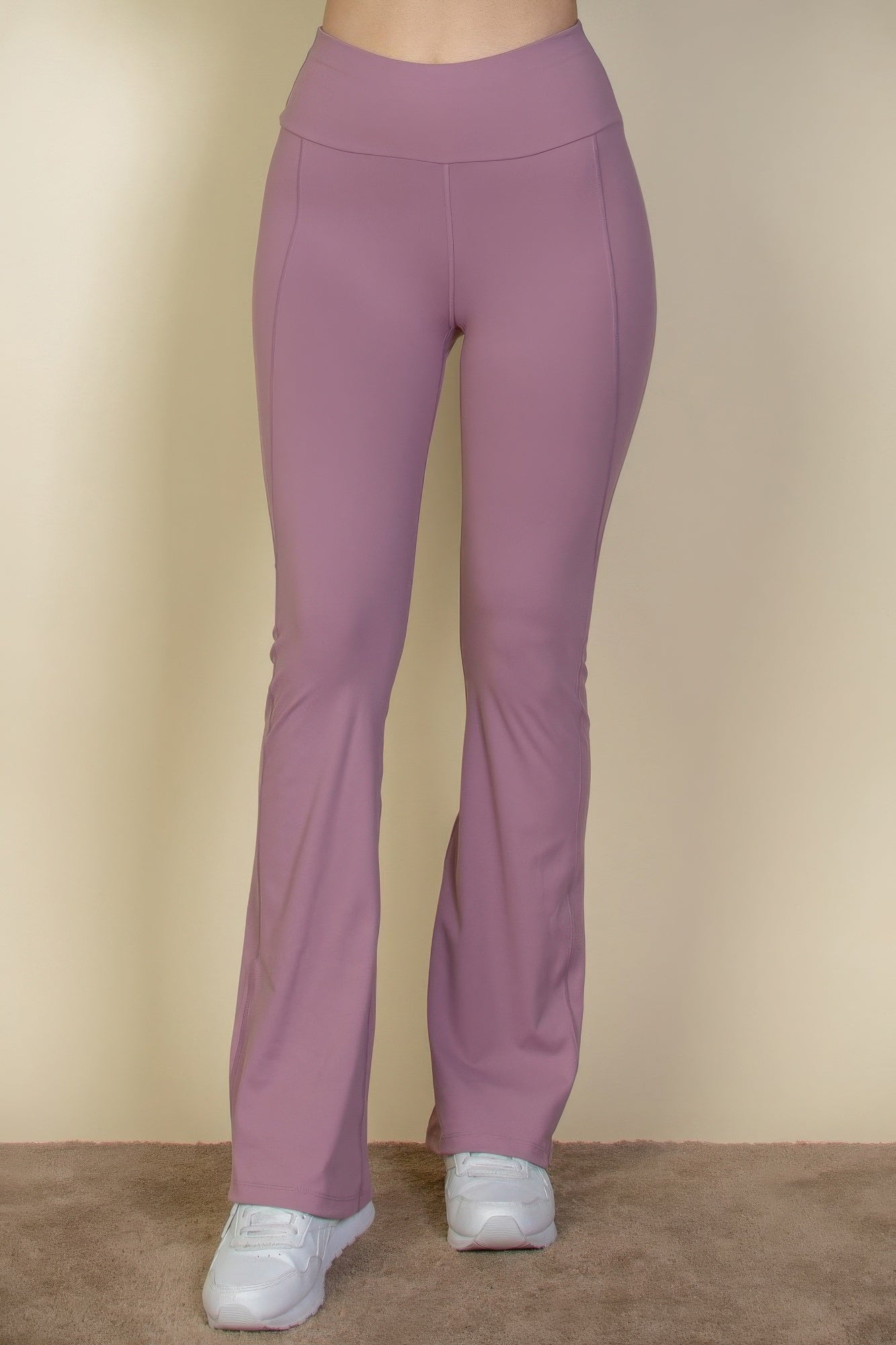 

FASHNZFAB Расклешенные брюки с широким поясом, цвет smoky pink
