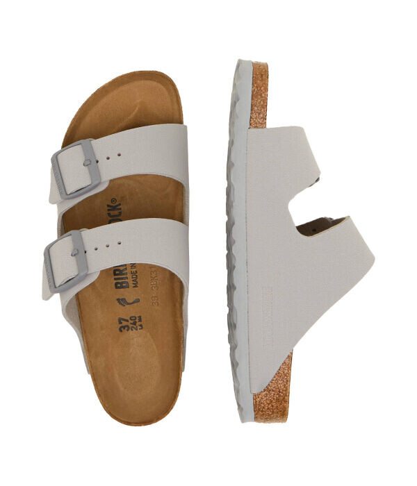 Сандалии женские Birkenstock Аризона из экокожи, серый — фото 4