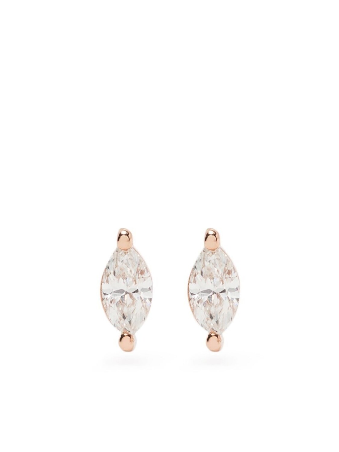 

Серьги-гвоздики из розового золота с бриллиантами Ef Collection, розовый