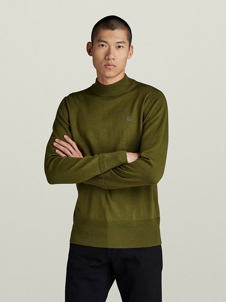 

Пуловер G-Star Wollpullover, хаки