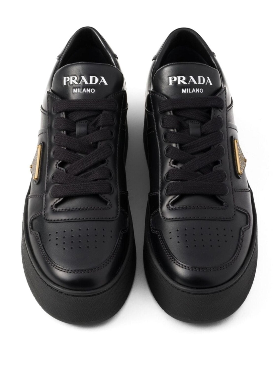 Prada кроссовки Downtown Bold из кожи, черный — фото 4