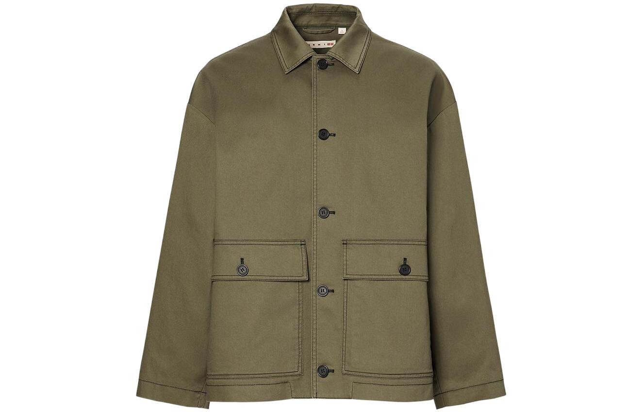 

Куртка Marni Co-Branding Unisex Thyme Uniqlo, цвет Thyme