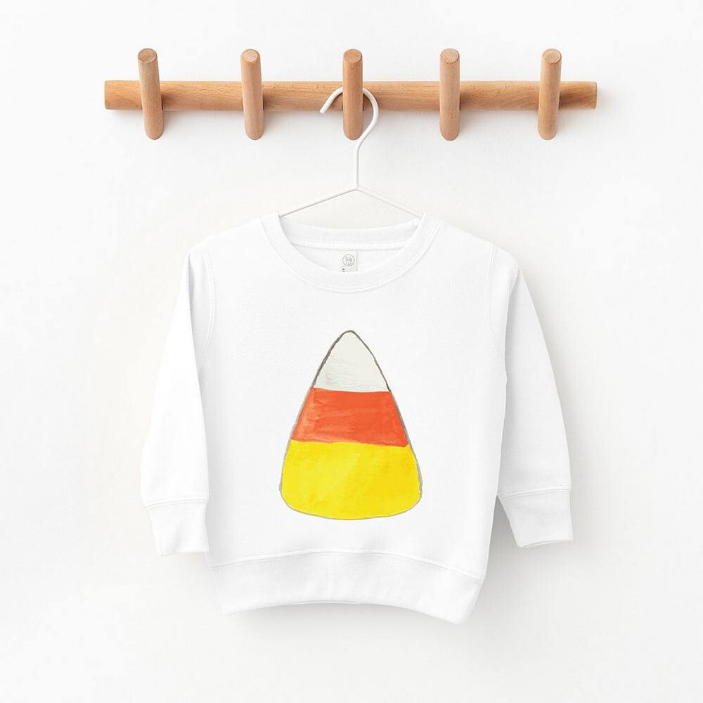 Толстовка с рисунком акварельной кукурузы для малышей Candy Corn The Juniper Shop, цвет Heather Grey — фото 2