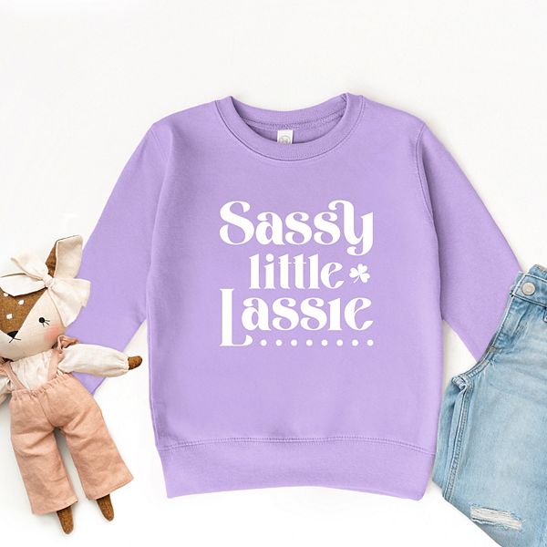 Стильный детский свитшот Sassy little lassie The Juniper Shop, Lavender — фото 3