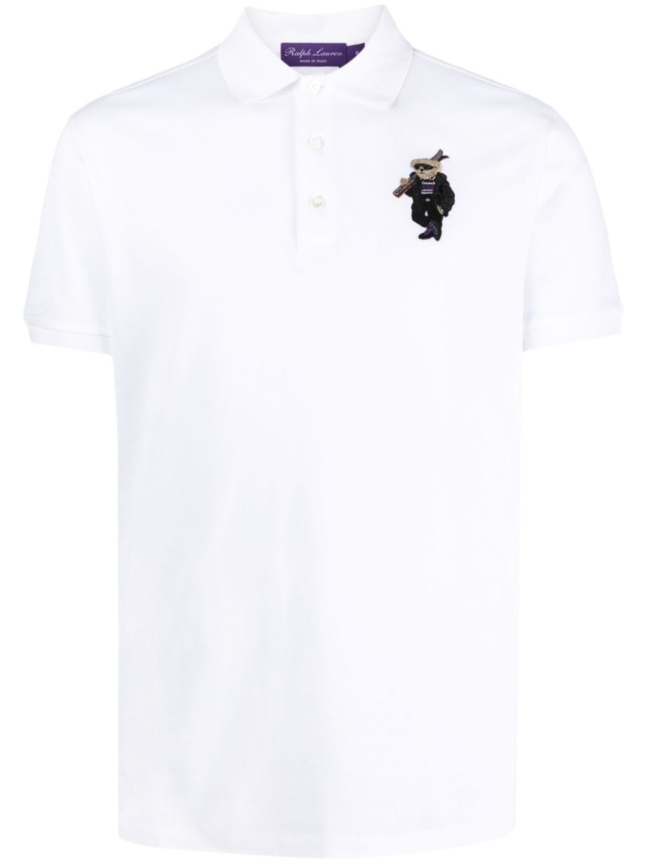 

Ralph Lauren Purple Label Polo Bear-embroidered polo shirt, белый