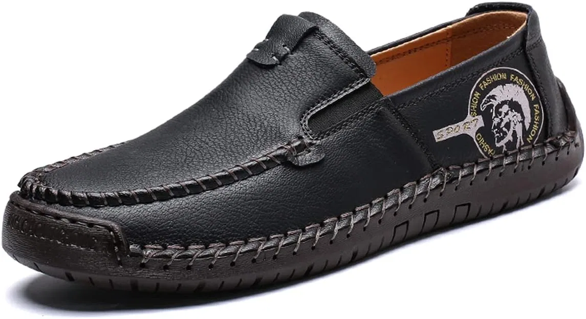 Мокасины кожаные классические, Black Asifn