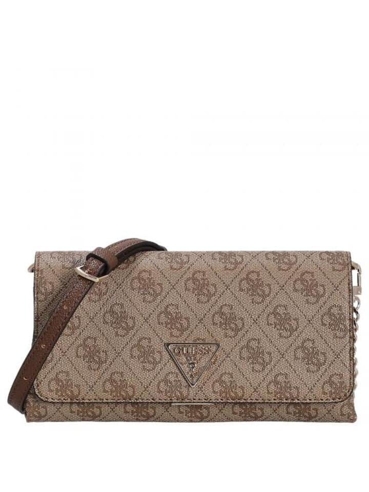 

Клатч Guess Noelle - Abendtasche 21 cm, цвет latte logo/brown