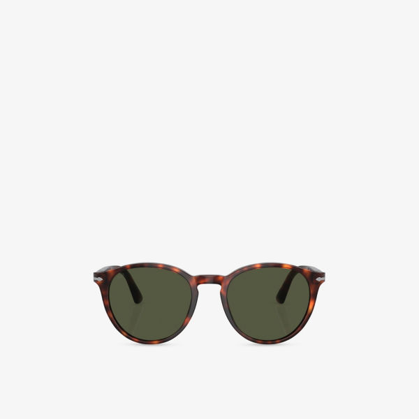 

Po3152S круглые ацетатные солнцезащитные очки Persol, коричневый