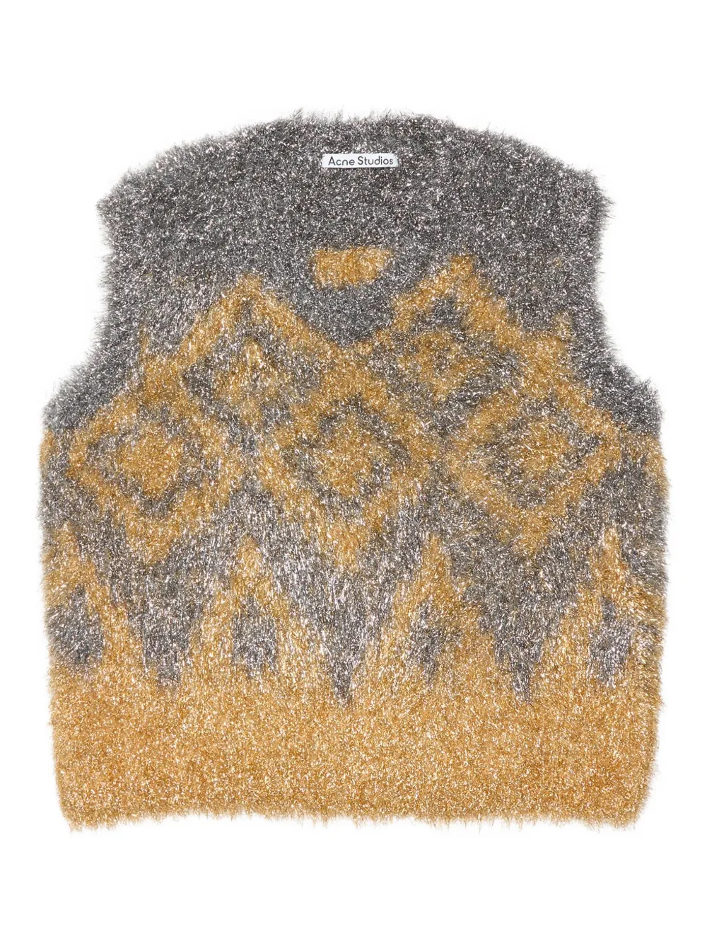 

Жилет с геометрическим узором Acne Studios, серый