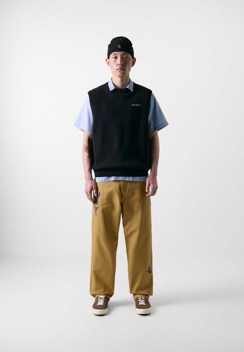

Вязаный свитер SCRIPT VEST Carhartt WIP, черный