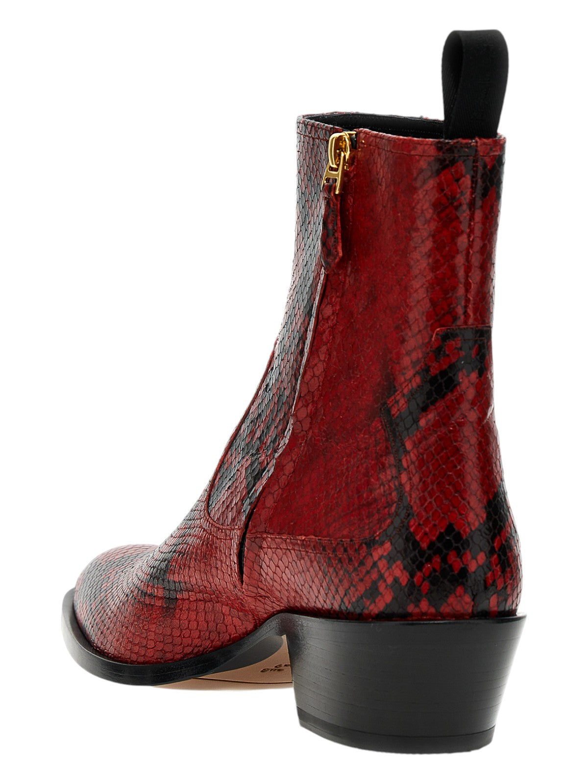 Bally Gaiman 6303991 Мужские кожаные ботинки с рубиновым принтом и анималистичным принтом, красный — фото 3