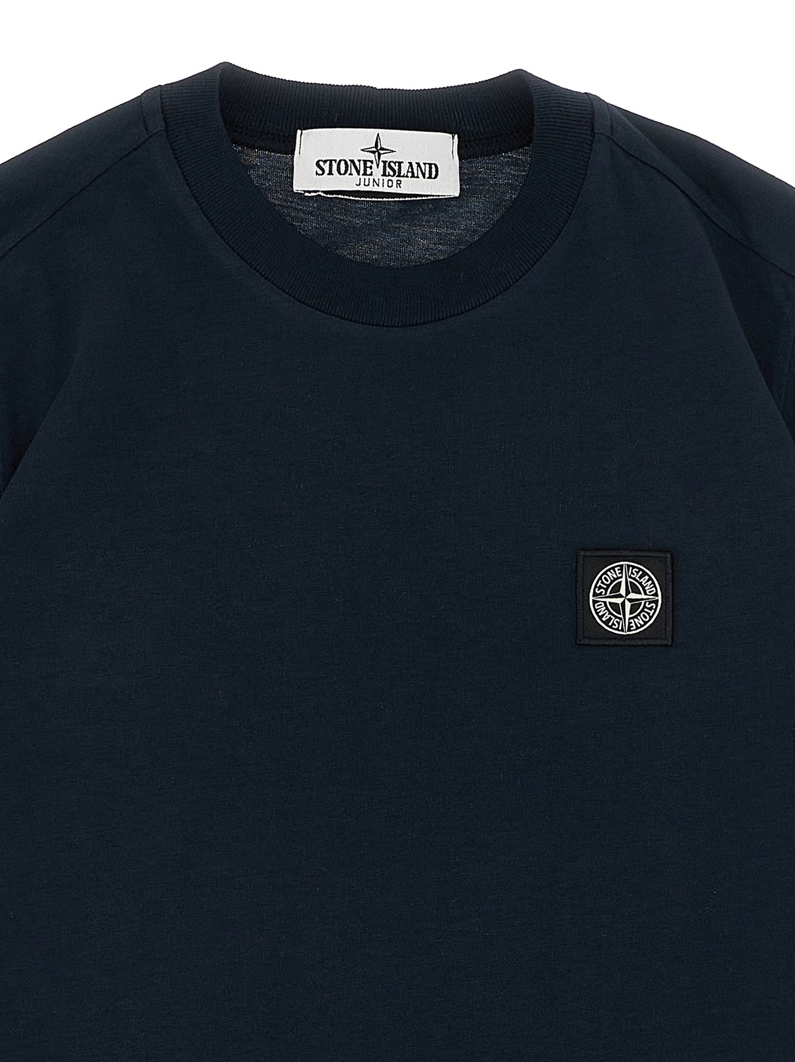 Футболка с нашивкой-логотипом Stone Island Junior, синий — фото 3