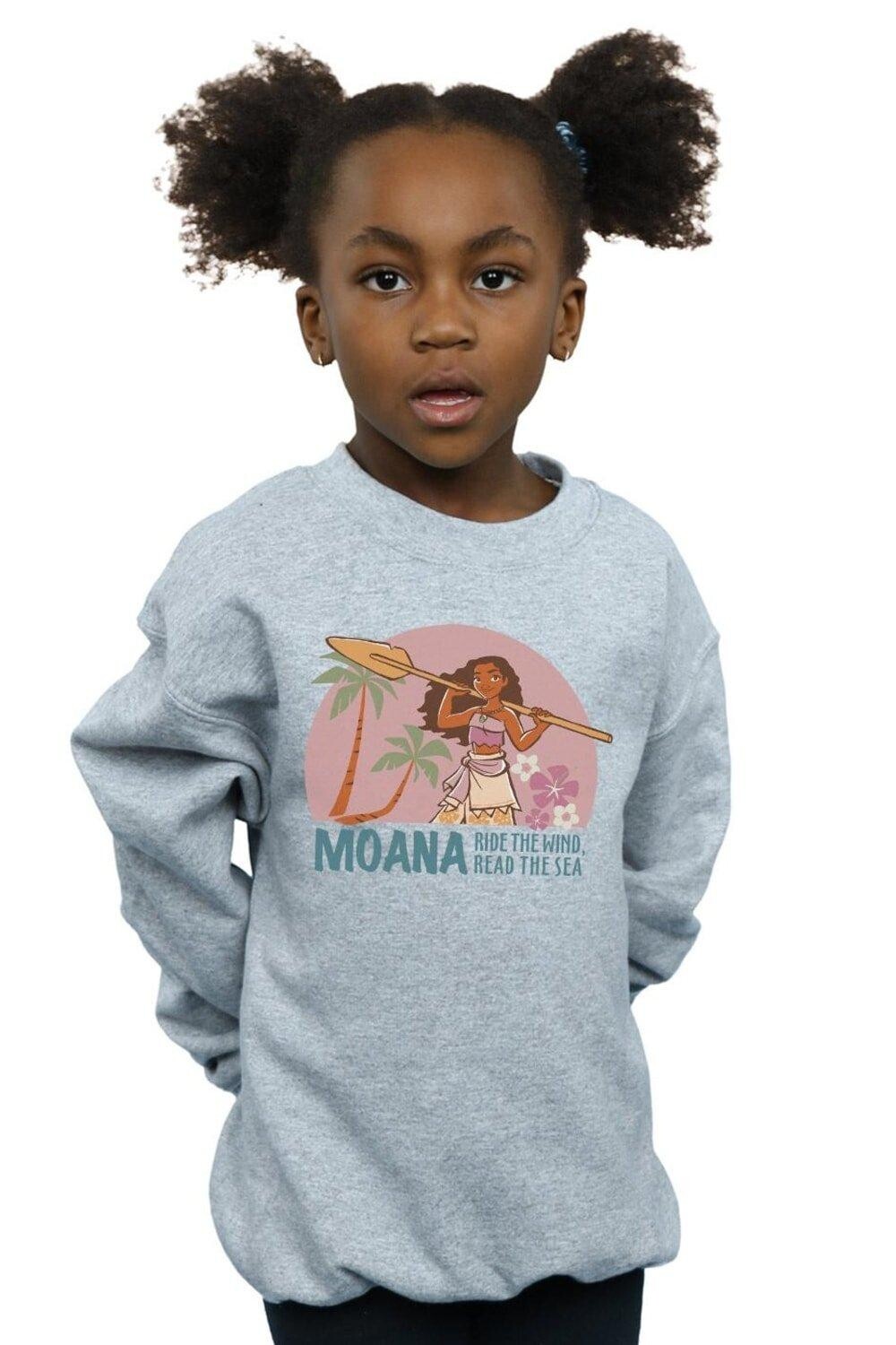 

Толстовка «Моана, читающая море» Disney, серый