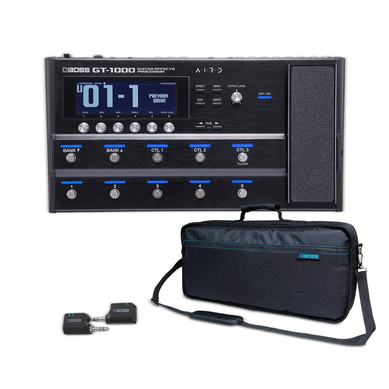 

BOSS GT-1000, беспроводная гитарная система WL-20 и сумка для переноски
